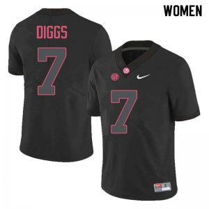NCAA Women's Alabama Crimson Tide #7 Trevon Diggs Stitched College Nike Authentic Black Football Jersey SM17D53NZ